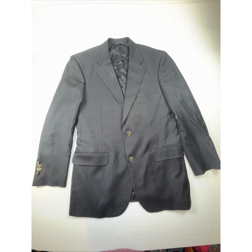 Brooks Brothers Blazer Luxurious Loro Piana Super 120's wool Black 40R
